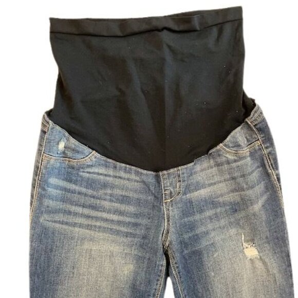 1822 Denim Vintage Denim Ankle Skinny Maternity Jeans Distressed Size 6/28 - Picture 3 of 5